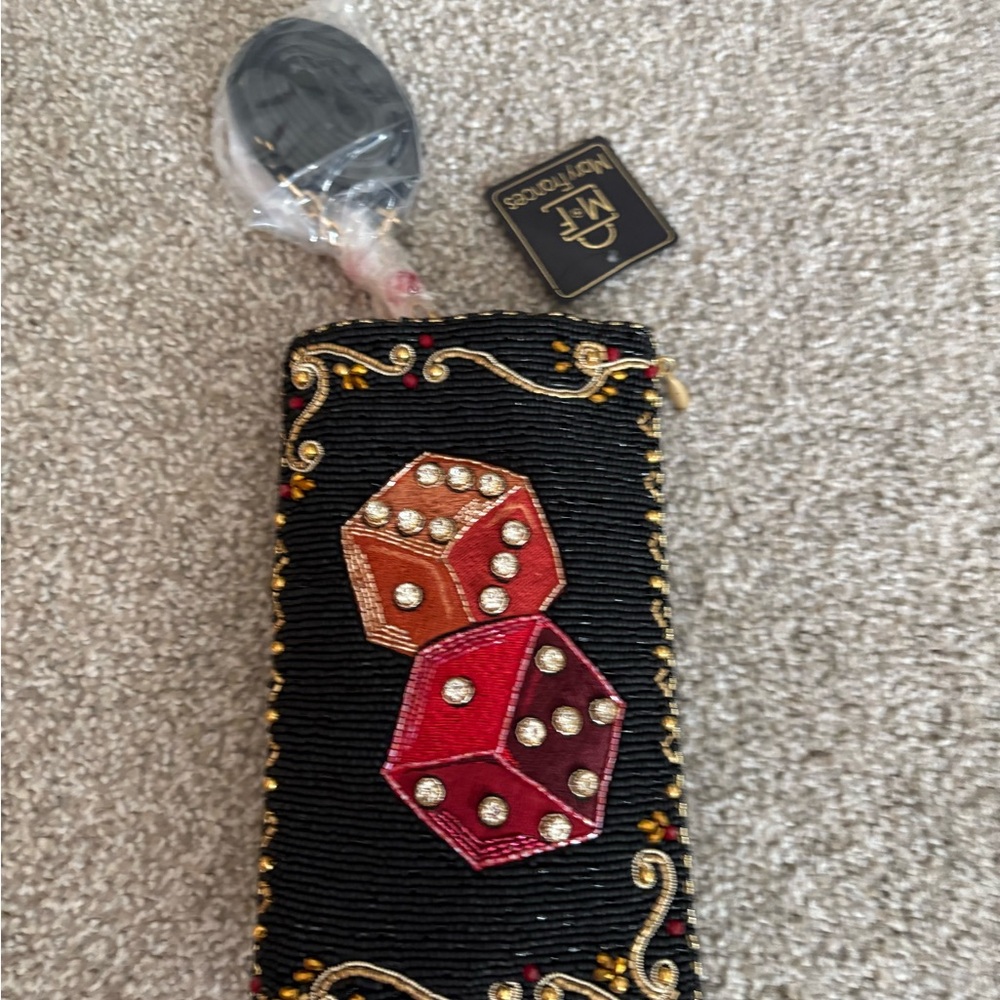Mary Frances Black and Red Dice Crossbody Bag - Picture 6 of 8
